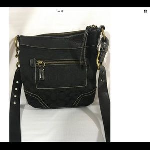 COACH 2 way Crossbody Shoulder Bag brass hardware